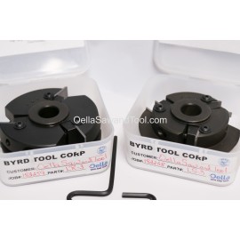 Byrd Shaker Stile and Rail  Shaper Cutter Package loaded with 7LRE and 7LHSE Inserts CCW - MFD 3/4 Bore